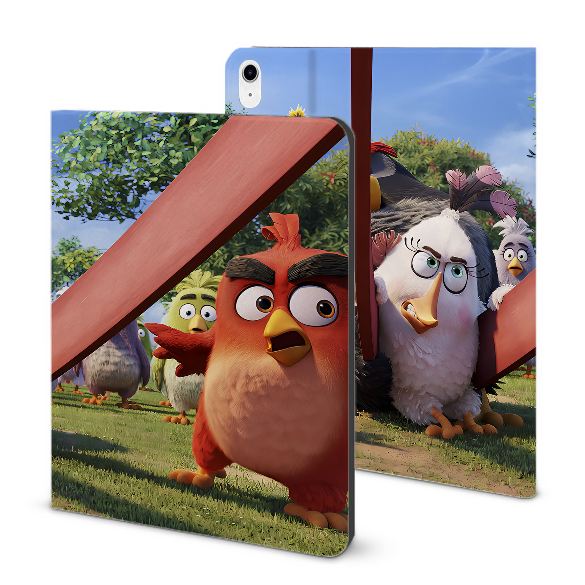 （画像用） Angry Birds アングリーバード IPad ケース ブック型 PUレザー TPU 耐衝撃 軽量 薄型 ペン収納なし 全面保護 IPad 各モデル対応
